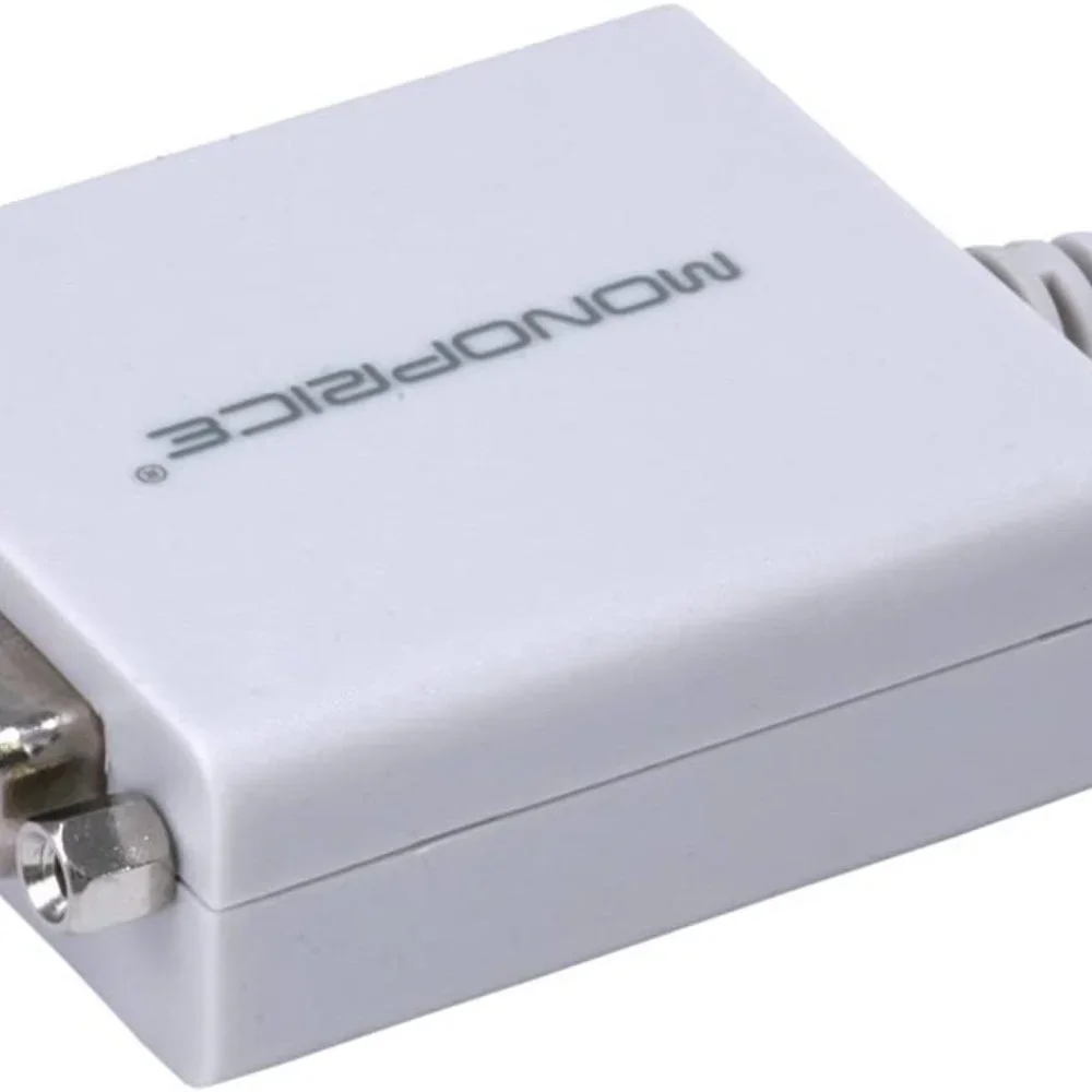 NEW Monoprice Mini DisplayPort/Thunderbolt to DVI Adapter Computer Wire WHITE